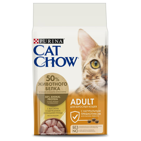 Сухой корм для кошек Cat Chow Adult Poultry для кошек с домашней птицей 15кг