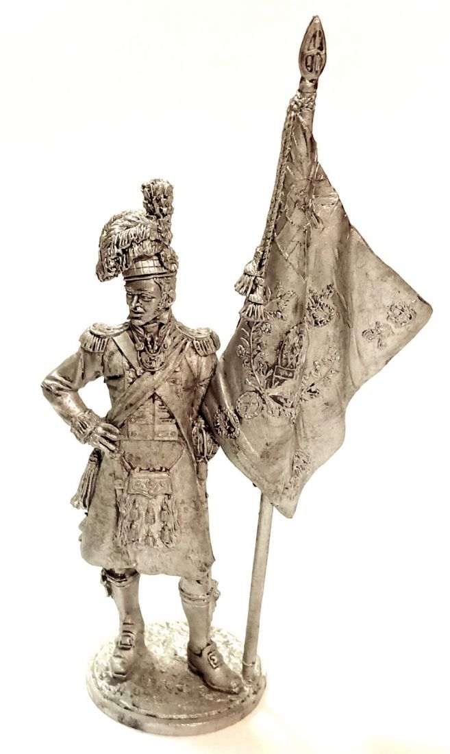 Офицер знаменосец 42-го Королевского хайлэндского полка. Великобритания, 1806-15 гг Олово