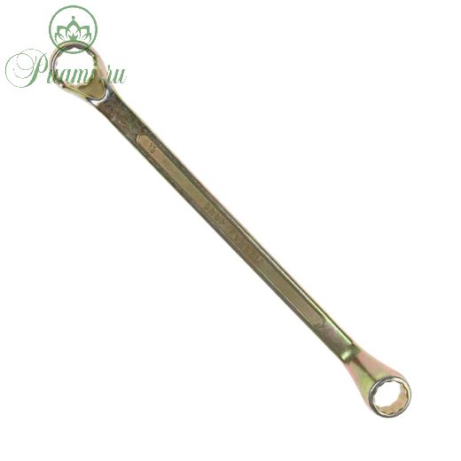 Ключ накидной коленчатый ТУНДРА, желтый цинк, 17 х 19 мм