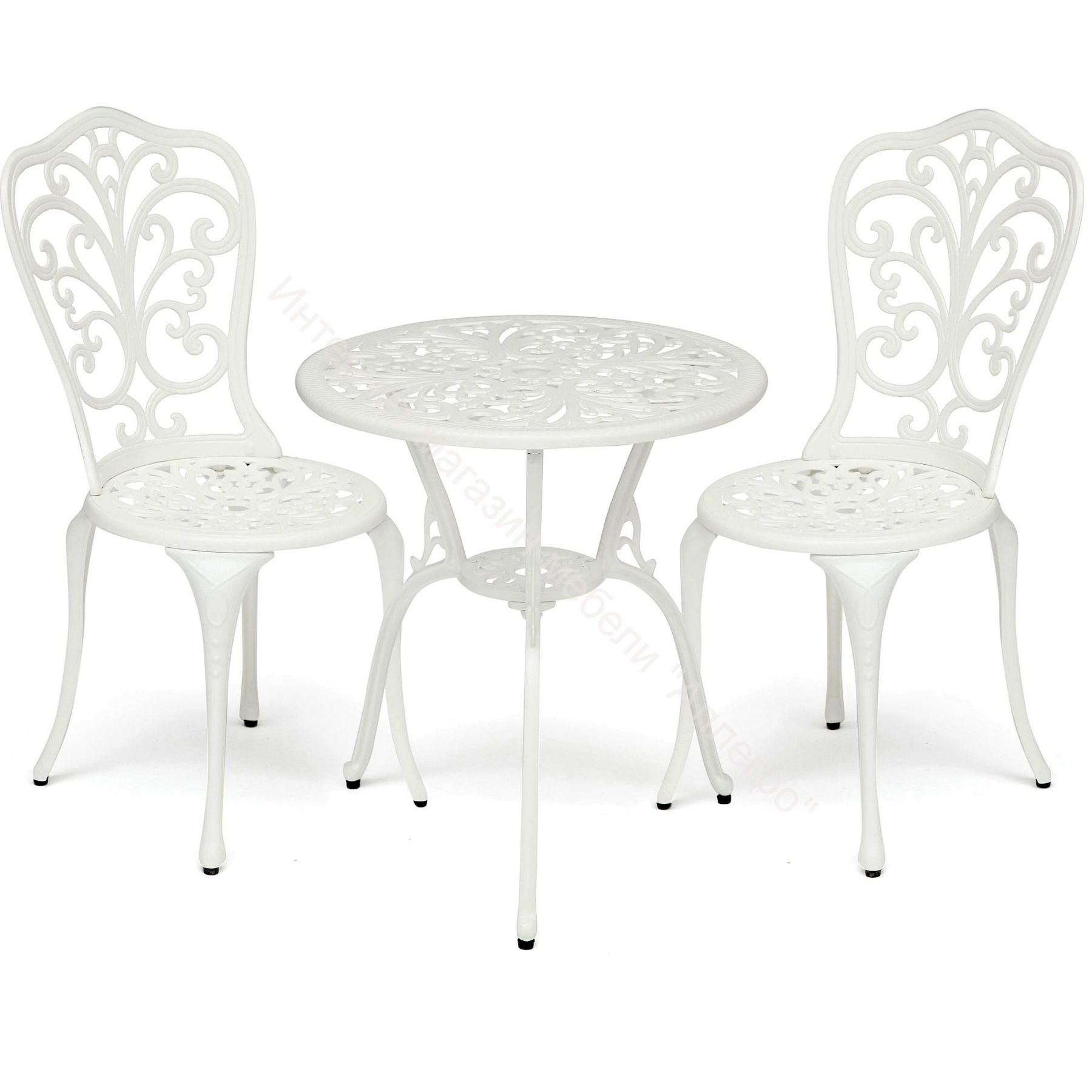 Комплект Secret De Maison Romance (стол +2 стула) алюминиевый сплав, butter white