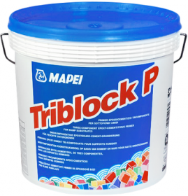 Гидроизоляция 3-х комп. Mapei Triblock P 5кг Эпоксидная, Обмазочная для Внутренних и Наружных Работ / Мапей