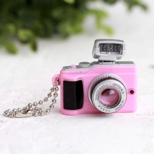 Аксессуар для куклы - Фотоаппарат со вспышкой Розовый 4 см