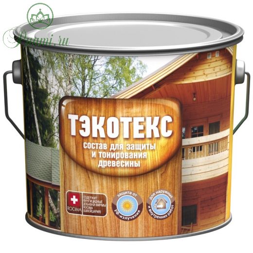 Состав ТЭКОТЕКС для защиты и тонирования древесины сосна, банка 0,6 кг