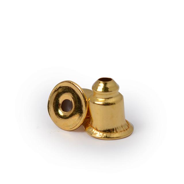 Заглушки для швенз/ пусет (гвоздиков) Тип Колокольчик 2 пары в упаковке Разный цвет металла (7616.2)