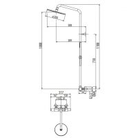 Душевая система с термостатическим смесителем, верхним и ручным душем Gattoni H2OMIX5000 KIT/TS65 схема 2