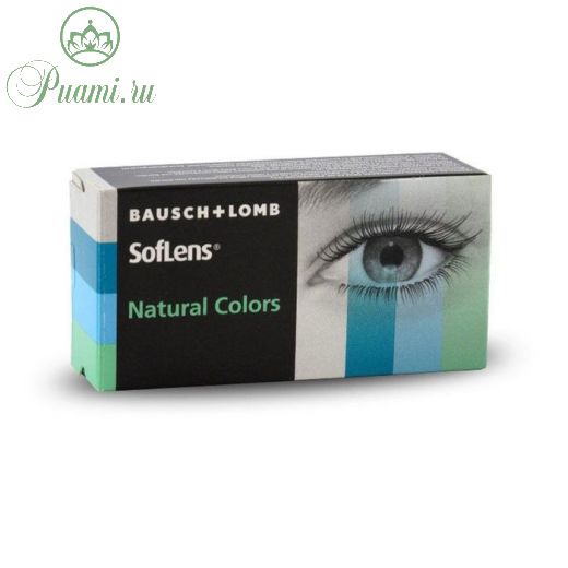 Цветные контактные линзы Soflens Natural Colors Indigo, диопт. -1,5, в наборе 2 шт.
