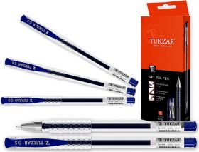 Ручка гелевая, 0,5мм, синие чернила, прозрачный корпус (арт. TZ 118с)