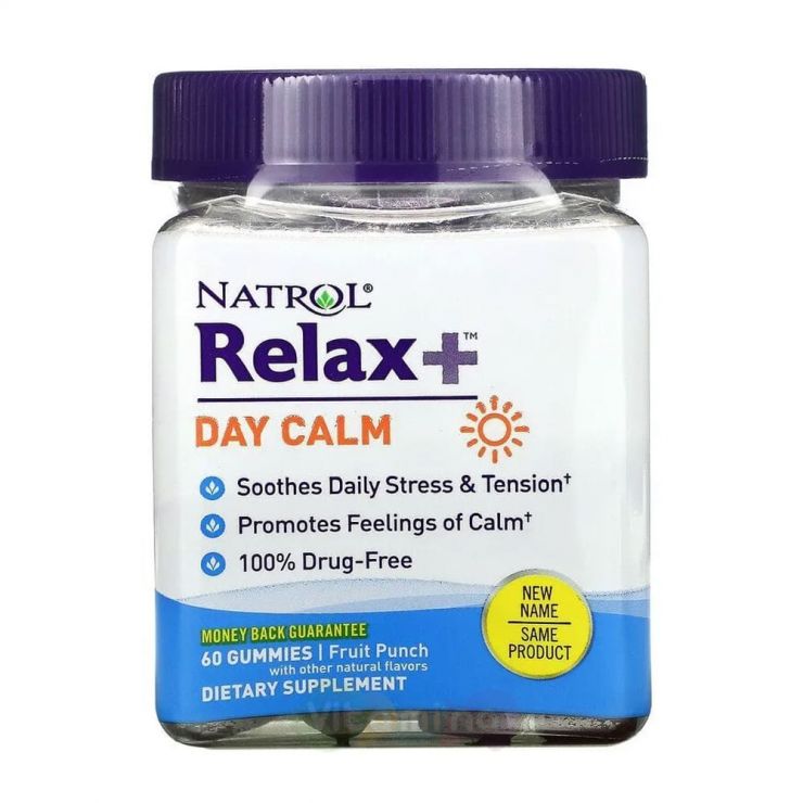 Natrol Relax Day Calm Витамины для снятия стресса, 60 шт