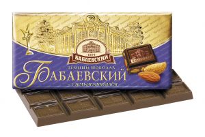 Шоколад БАБАЕВСКИЙ 100г Цельный миндаль темный