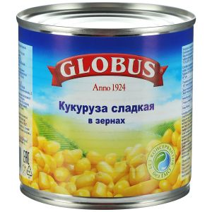 Кукуруза GLOBUS 340/425г ж/б