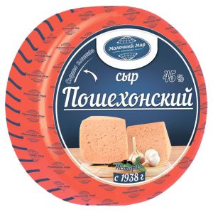Сыр Пошехонский 45% Молочный мир Беларусь 350г