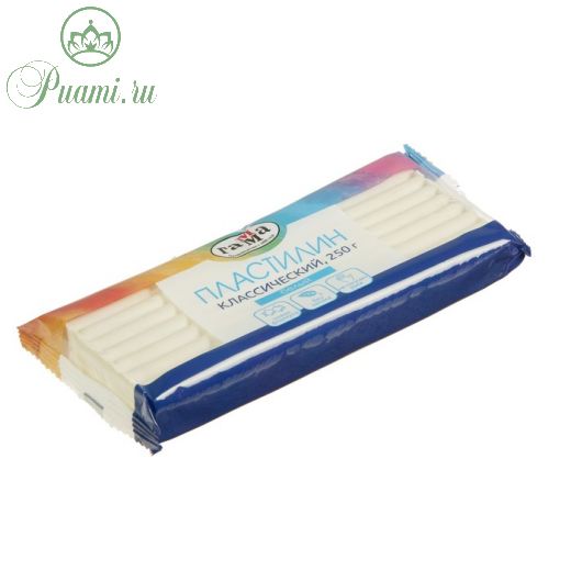 Пластилин 250 г, «Гамма» Классический, белый