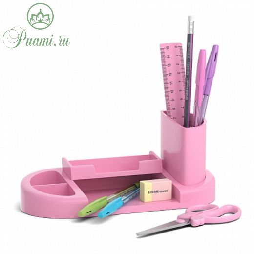 Набор настольный ErichKrause Harmony Pastel, 8 предметов, розовый