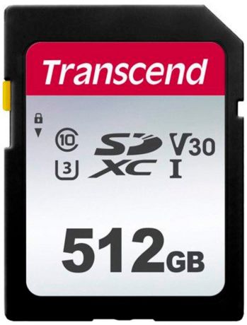 Карта памяти Transcend TS*SDC300S 512 GB, чтение: 100 MB/s, запись: 85 MB/s