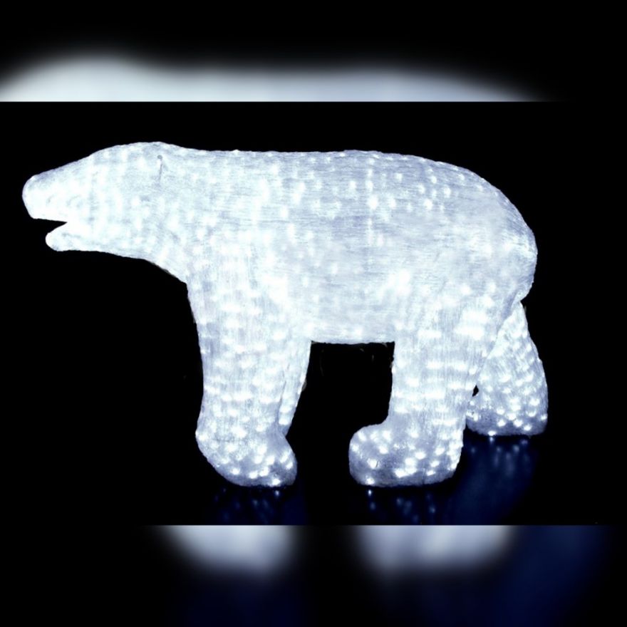 Фигура световая акриловая Neon-Night ''Белый медведь'' 100х175см