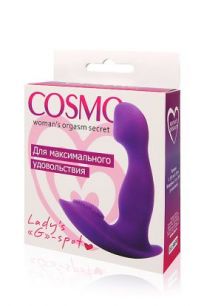 Вибромассажер с клиторальной стимуляцией Cosmo фиолетовый, 8*2,5 см