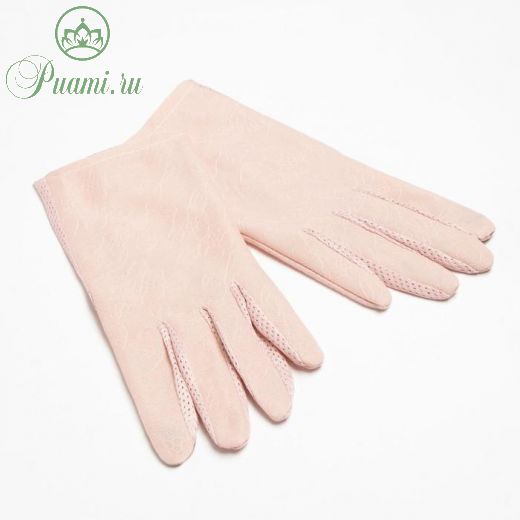 Перчатки женские MINAKU однотонные, 24 см, цв.бежевый