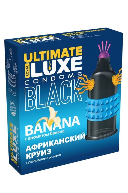 Презерватив Luxe Black Ultimate Африканский Круиз с ароматом банана, 1 шт.