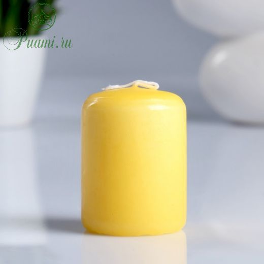 Свеча классическая "Персик" ароматизированная, персиковая, 4х5 см