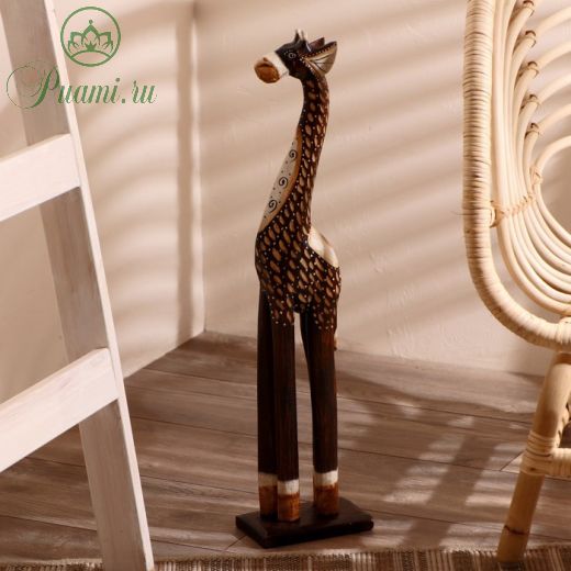 Сувенир дерево "Жираф с завитками" 60х14х8,5 см