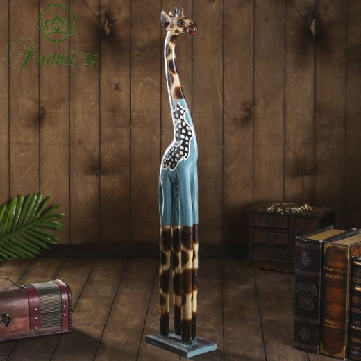 Сувенир дерево "Жираф голубой костюмчик" 12х20х80 см