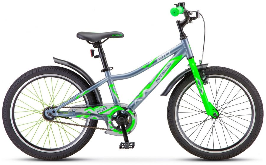 Подростковый велосипед STELS Pilot-210 20" Z010, серый/салатовый