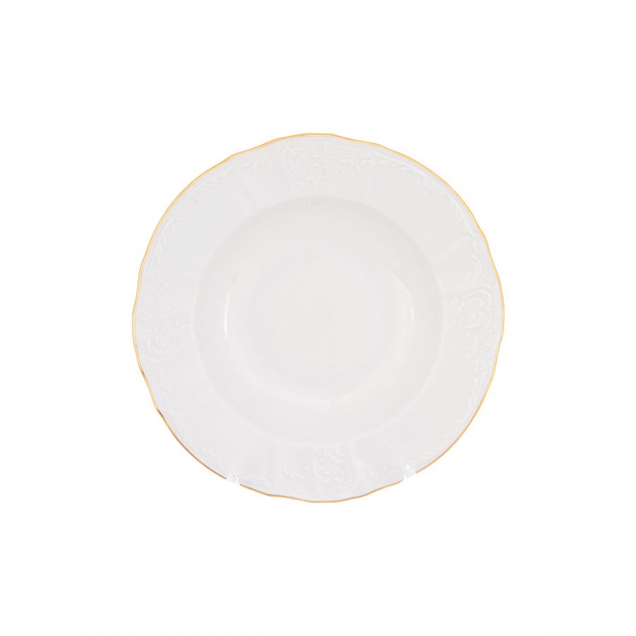 Набор тарелок глубоких "Белый узор" 21см, 6 шт.