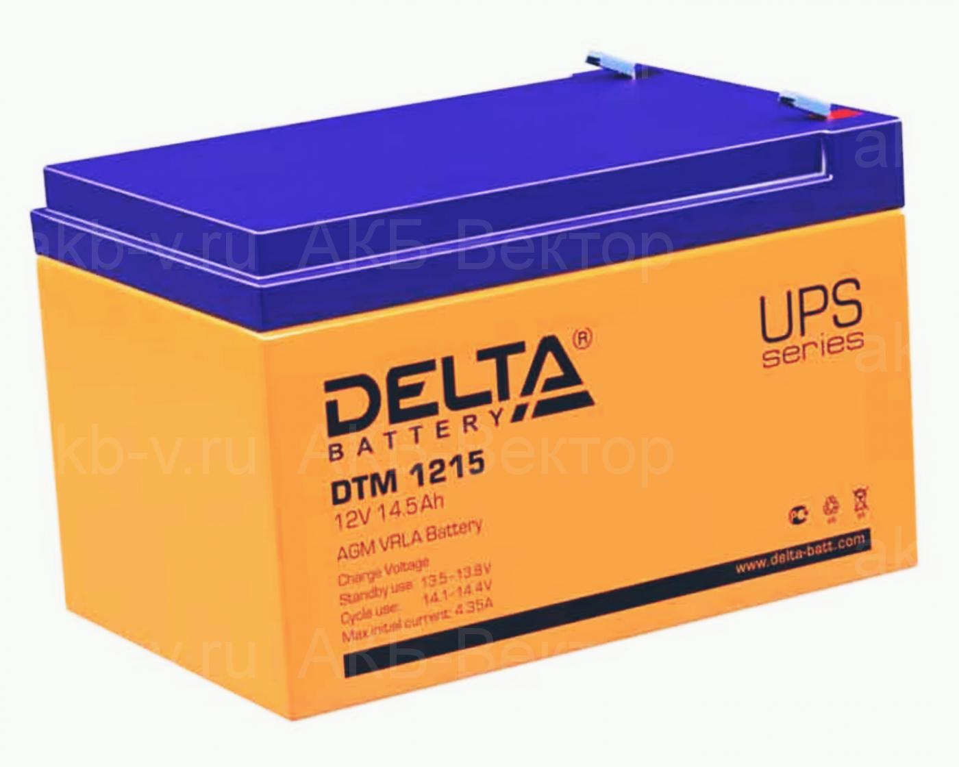 АКБ Delta DTM 1215 14,5Aч (срок службы 5лет)