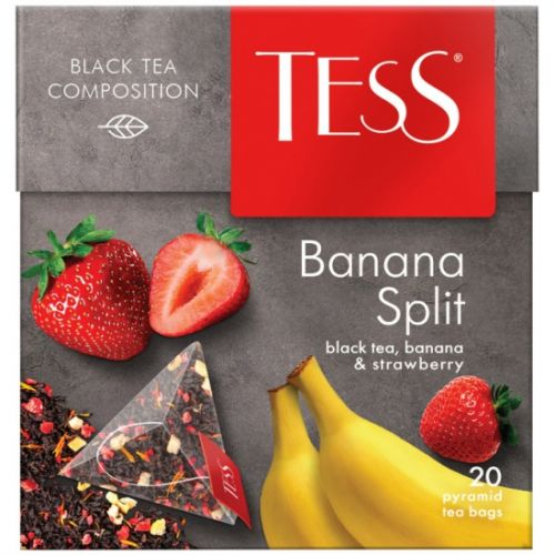 Чай черный в пирамидках Tess Banana Split 20 пакетиков