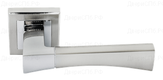 Дверные ручки Rucetti RAP 12-S SN/CP Цвет - Белый никель/хром