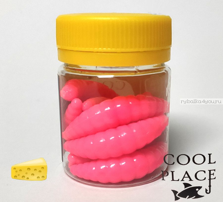 Силиконовые приманки Cool Place Maggot 4 см / 2 гр / цвет: розовый