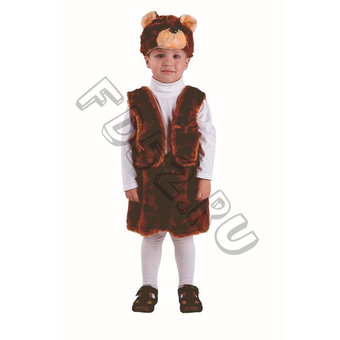Карнавальный костюм «Медведь бурый», мех, р. 28, рост 110 см