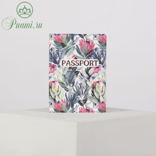 Обложка для паспорта, цвет разноцветный, «Цветы»
