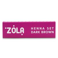 Набор хны Dark Brown для бровей  от Zola (4шт по 2.5г)