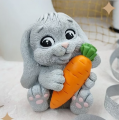 Силиконовая форма Кролик с морковкой