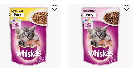 Влажный корм для котят Whiskas