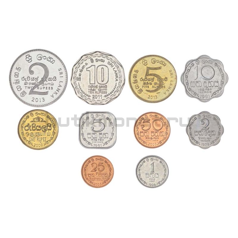 Набор монет 1978-2013 Шри-Ланка (10 штук)