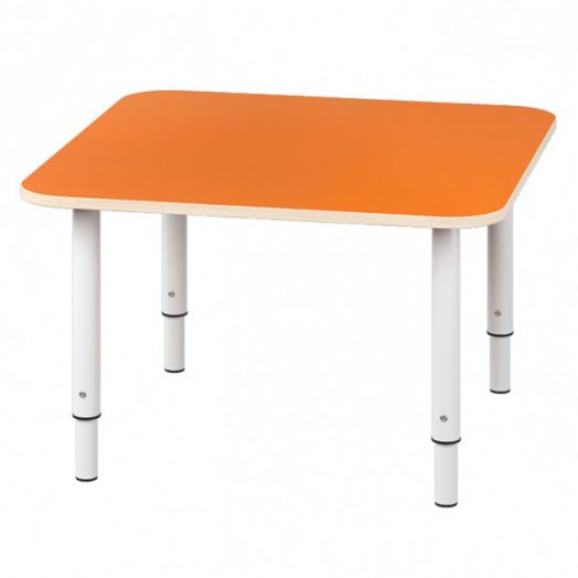 РСН-0015-09 Стол квадратный регулируемый Цвет: Оранжевый 700х700x460/580мм