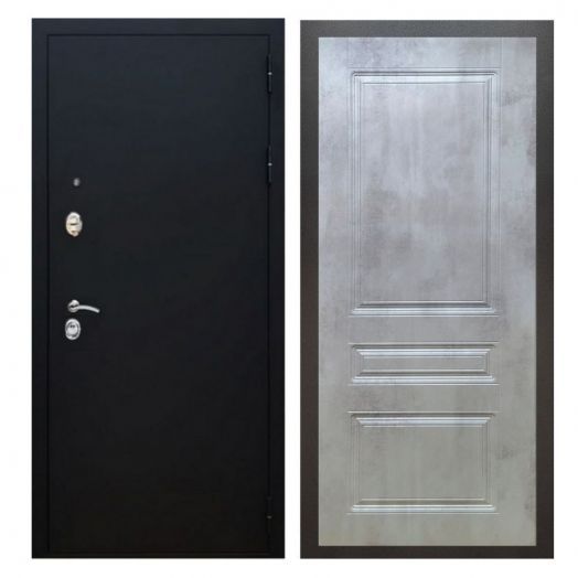 Дверь входная металлическая Армада H5 Черный муар ФЛ-243 Бетон Светлый
