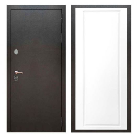 Дверь входная металлическая Армада H5 Серебро Антик ФЛ-119 Белый Софт