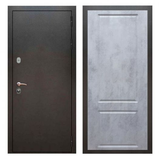 Дверь входная металлическая Армада H5 Серебро Антик  ФЛ-117 Бетон Темный