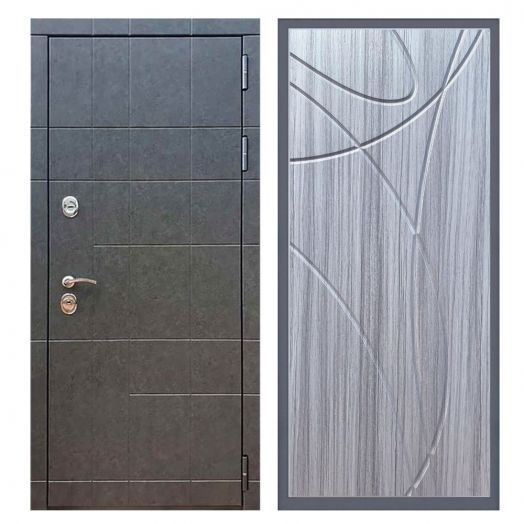 Дверь входная металлическая Армада H21 Штукатурка Графит ФЛ-247 Сандал Серый