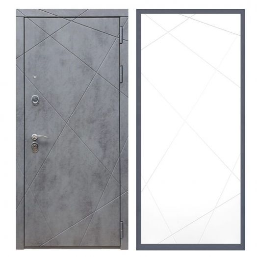 Дверь входная металлическая Армада H13 Бетон Темный ФЛ-291 Белый Софт