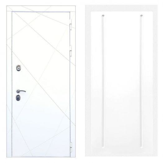 Дверь входная металлическая Армада H13 Белая шагрень ФЛ-68 Белый Софт