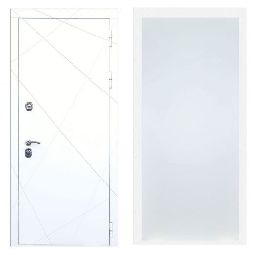 Дверь входная металлическая Армада H13 Белая шагрень ФЛ-Гладкая Белый Софт