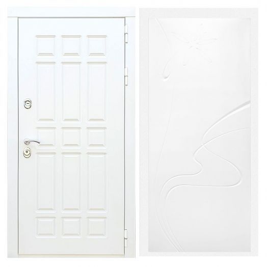 Дверь входная металлическая Армада H8 Белая Шагрень ФЛ-258 Белый Софт