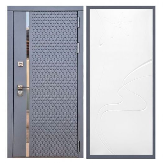 Дверь входная металлическая Армада H24 Силк Титан ФЛ-258 Белый Софт