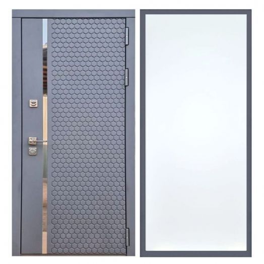 Дверь входная металлическая Армада H24 Силк Титан ФЛ-Гладкая Белый Софт