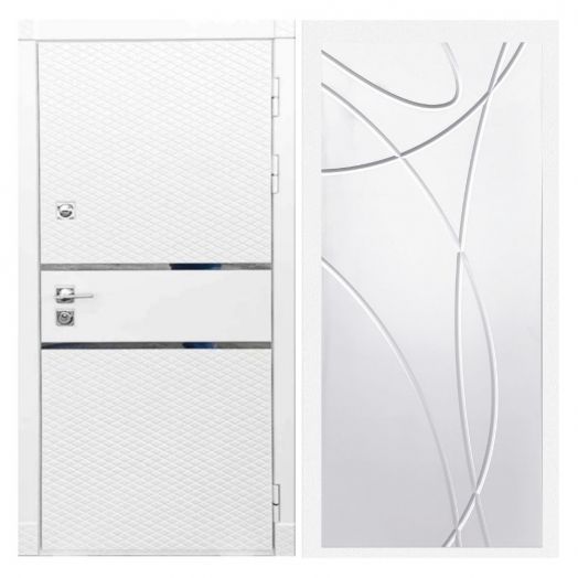 Дверь входная металлическая Армада H15 Белый Софт ФЛ-247 Белый Софт