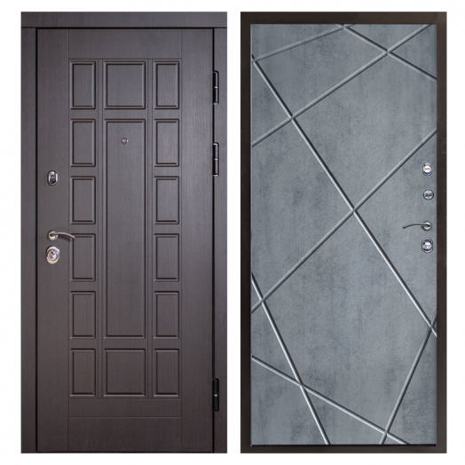 Входная Металлическая Дверь Термодор Termo-door (T.DOOR)  Виргиния венге Лучи бетон темный